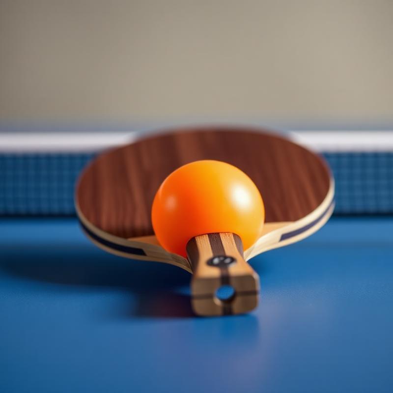 Raquette et balle de tennis de table